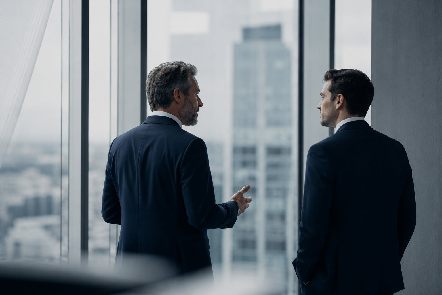 Equipo profesional en entorno corporativo — consultoría de personas y organización